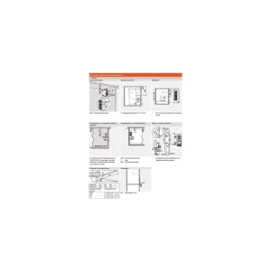 Blum Aventos HK-S Klappenbeschlag: Technische Zeichnungen für Montage, Maße und Einstellung des Kraftspeichers.