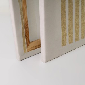 Tadessi Leinwandbild - M1-No.50712 - Popcorn Schwarz Gold - 30 x 45 cm - Querformat
