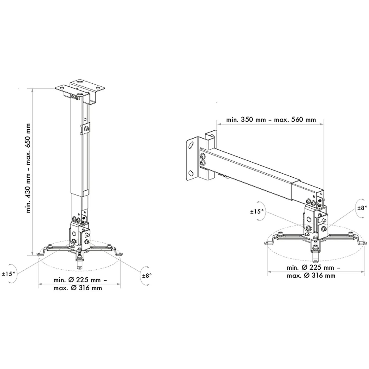 Automatischer Projektor-Deckenlift – Motorisiert, Bis 20 Kg, Mit Fernbedienung, Versteckte Montage
