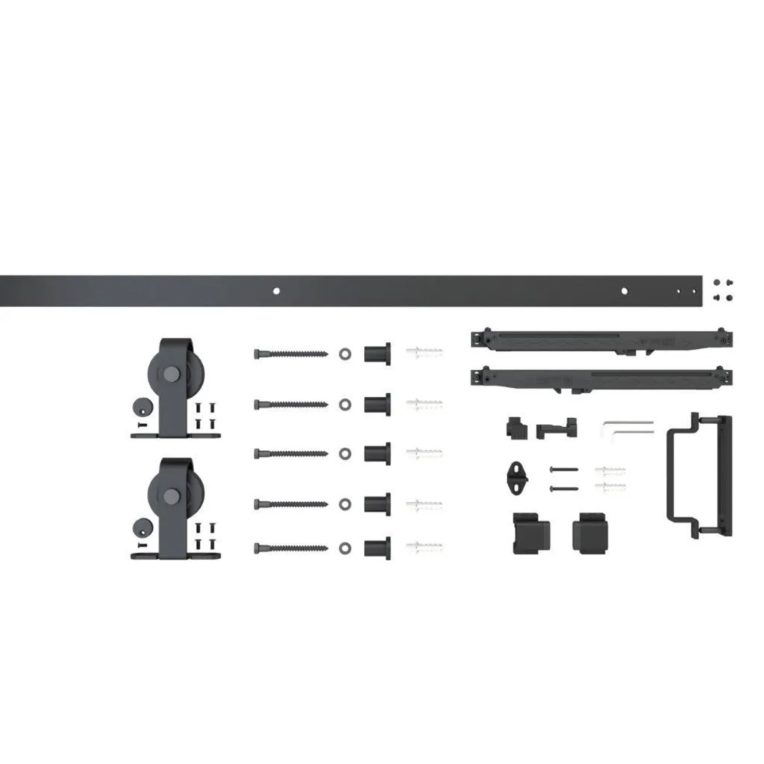 inova Loft Glasschiebetür 900 x 2150 mm Satiniert 4 Felder Komplettset aus Stahl in Schwarz inkl. 2Seitiger Softclose_6