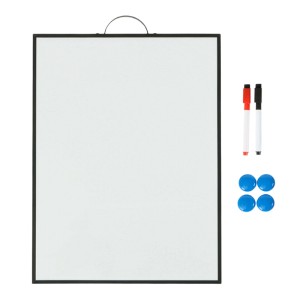 Relaxdays Whiteboard Aluminium Weiß Magnetisch 40 cm x 30 cm
