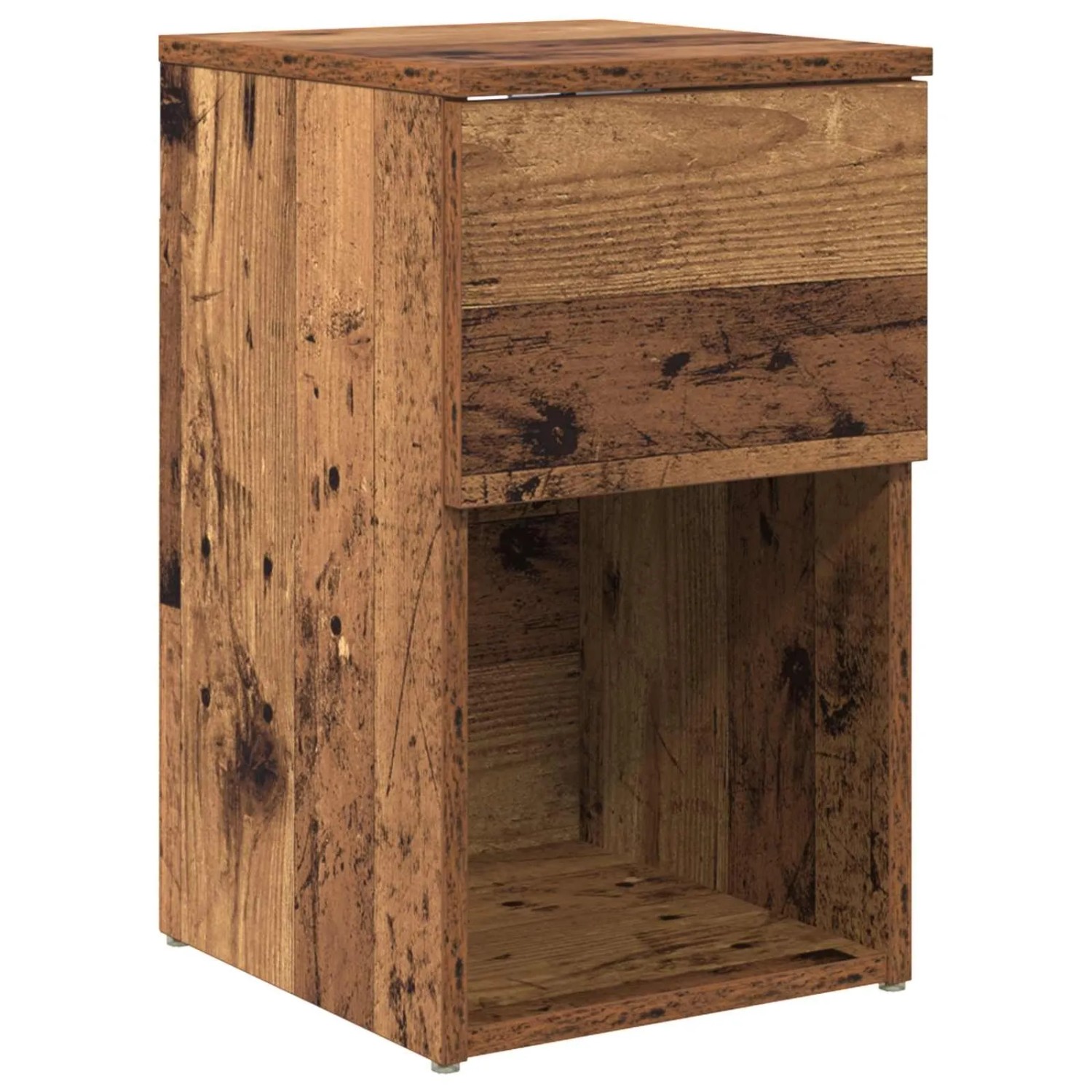 vidaXL Bettschrank Altholz 29 x 31,5 x 49 cm Holzwerkstoff 8001109