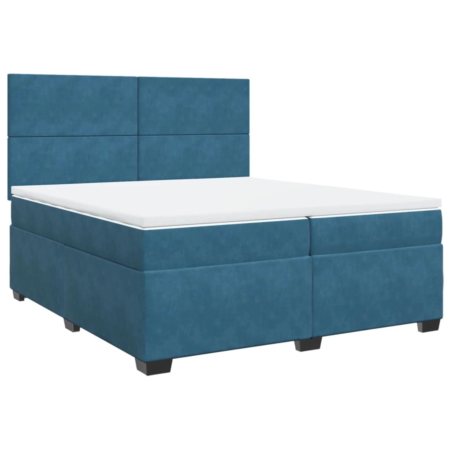 vidaXL Boxspringbett mit Matratze Blau 200x200 cm Samt2107169 günstig online kaufen