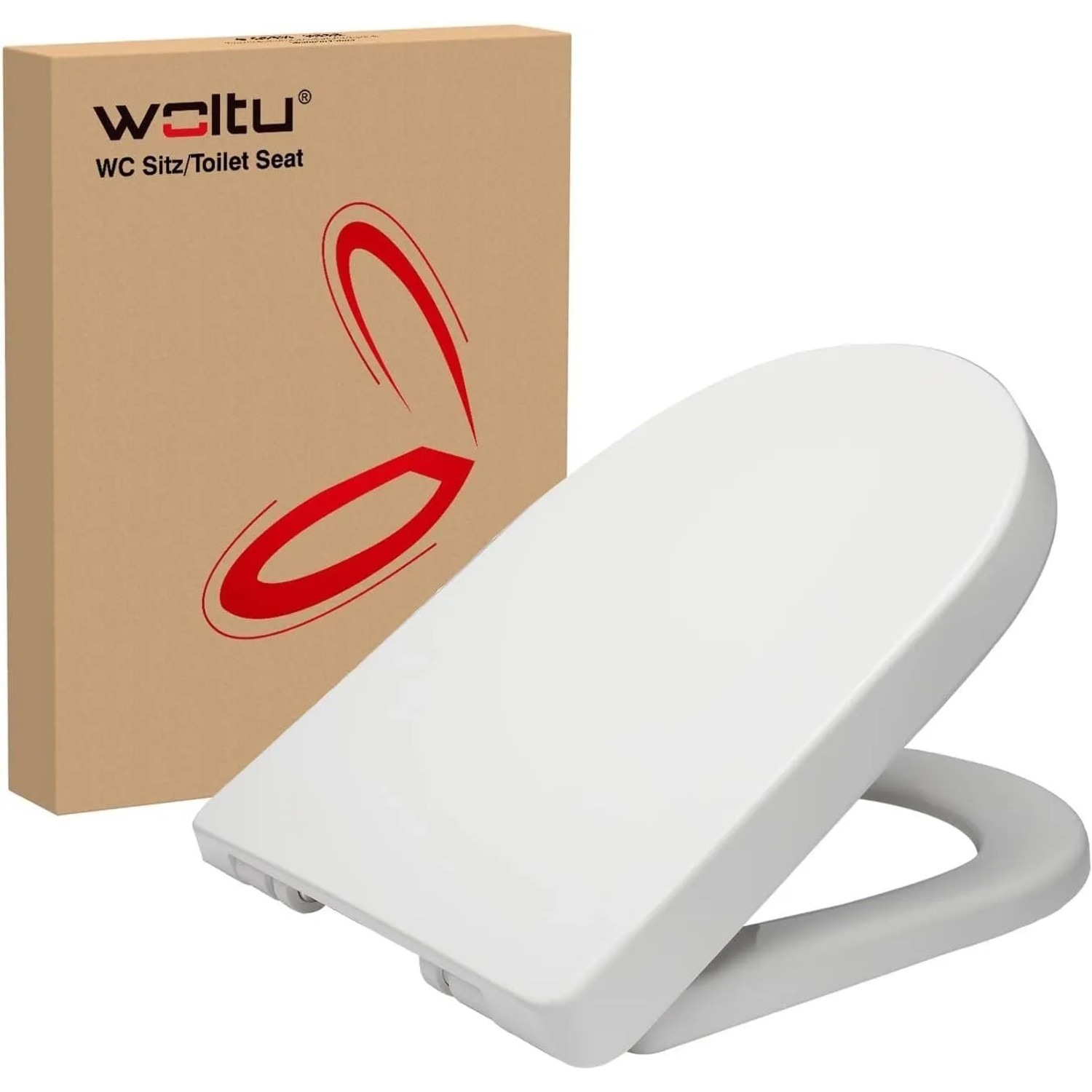 WOLTU Toilettendeckel WC-Sitz mit Absenkautomatik für Familie