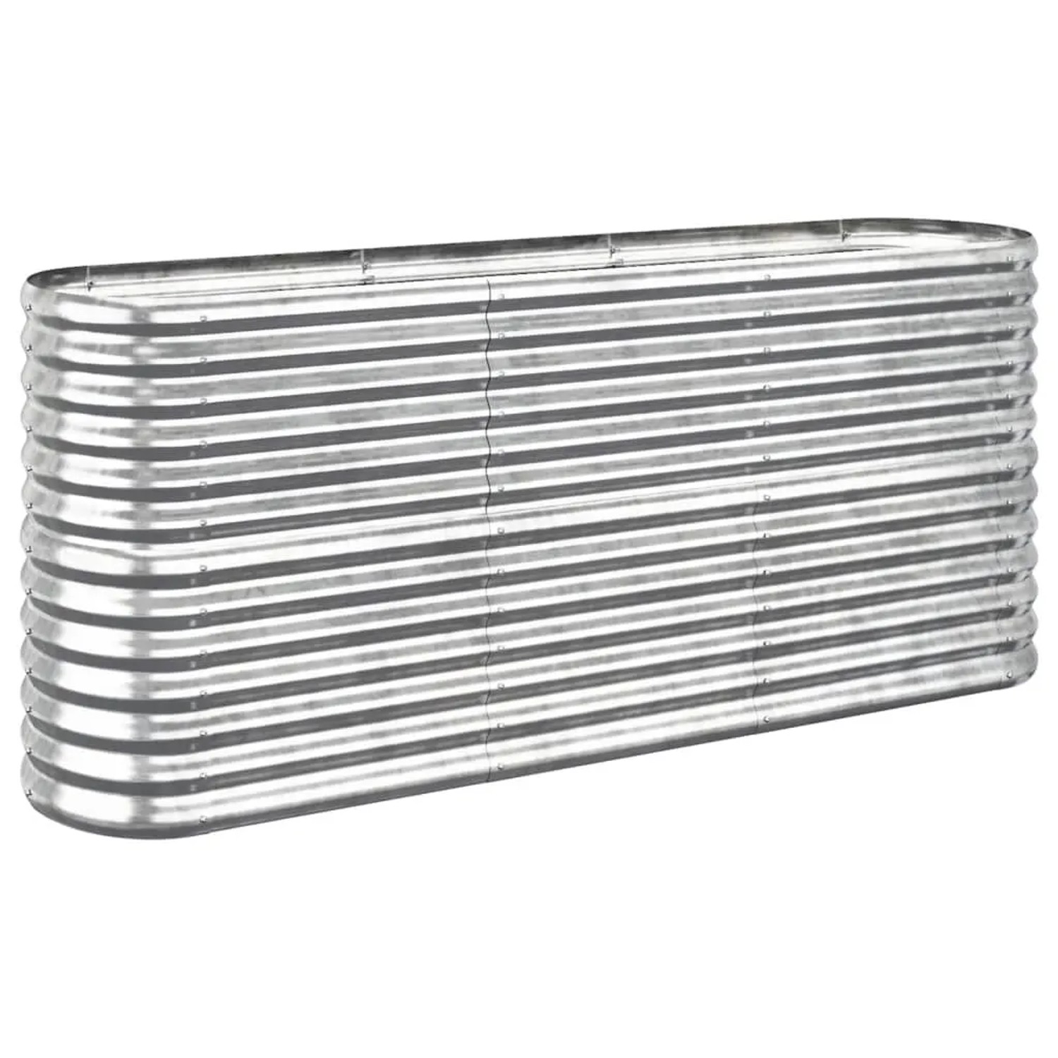 vidaXL Hochbeet Verzinkter Stahl 152x40x68 cm Silbern 318897