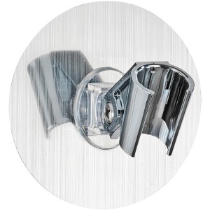 Wenko Static-Loc Duschkopfhalter Osimo, silber-chrom, zur einfachen Montage ohne Bohren.