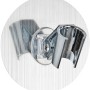Wenko Static-Loc Duschkopfhalter Osimo, silber-chrom, zur einfachen Montage ohne Bohren.