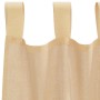vidaXL Voile Vorhänge mit Stangentaschen 2 Stk Sandfarbe 4102220_5
