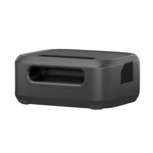 Schwarze EcoFlow River 3 Powerstation mit 245 Wh für Solaranlagen.