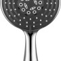 baliv Handbrause HBR-120.210, verchromt/anthrazit, mit 3 Strahlarten und Antikalk-Noppen.
