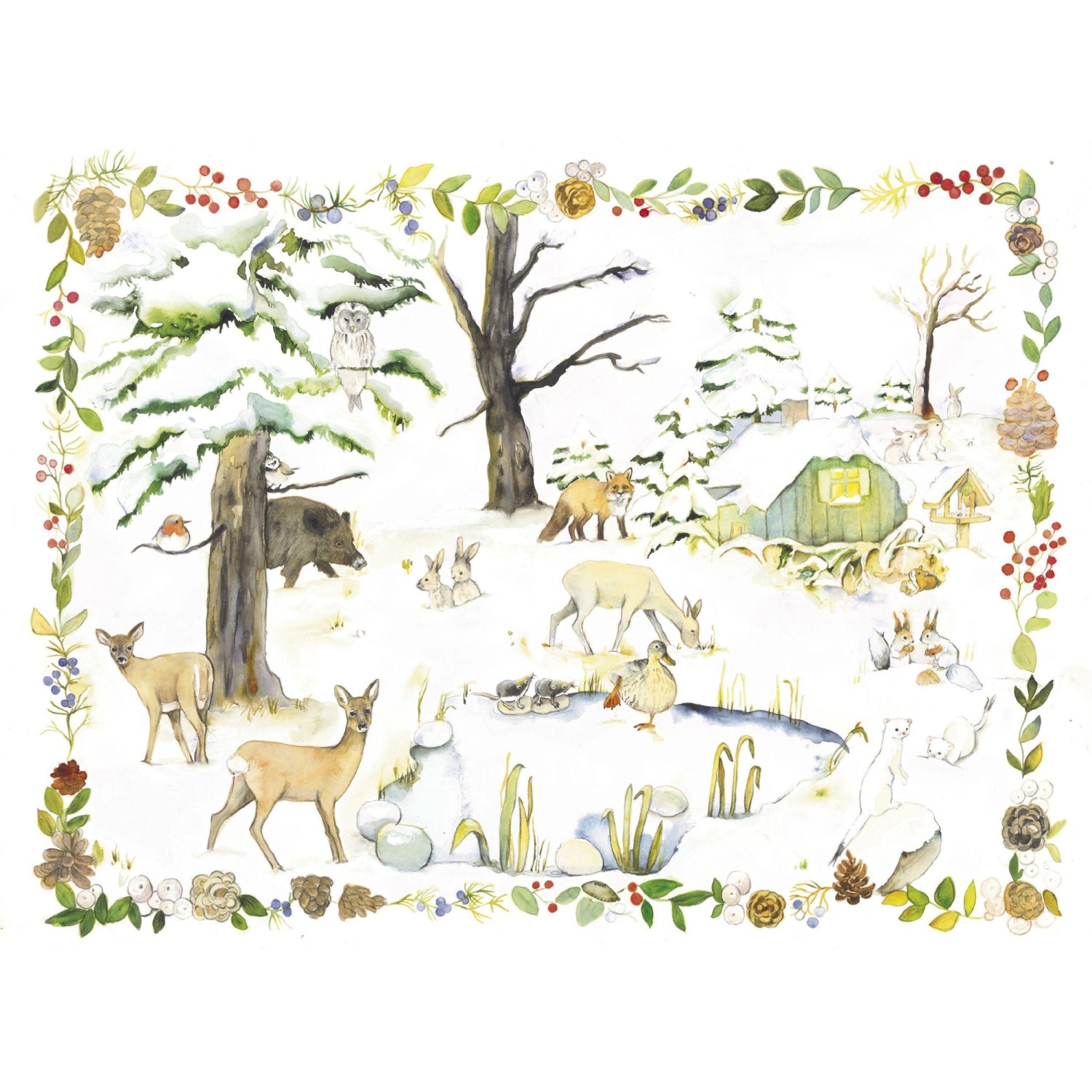 Adventskalender -'Tiere am Winterteich-'