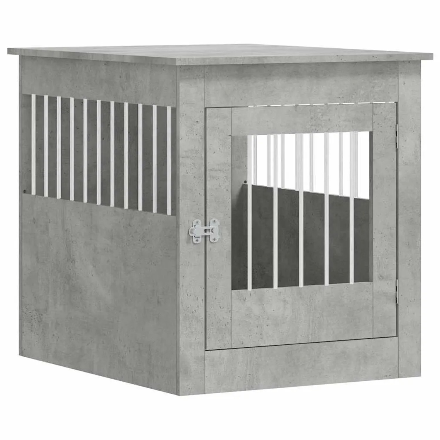 vidaXL Hundekäfig im Möbelstil Betongrau 64,5x80x71 cm Holzwerkstoff 838333