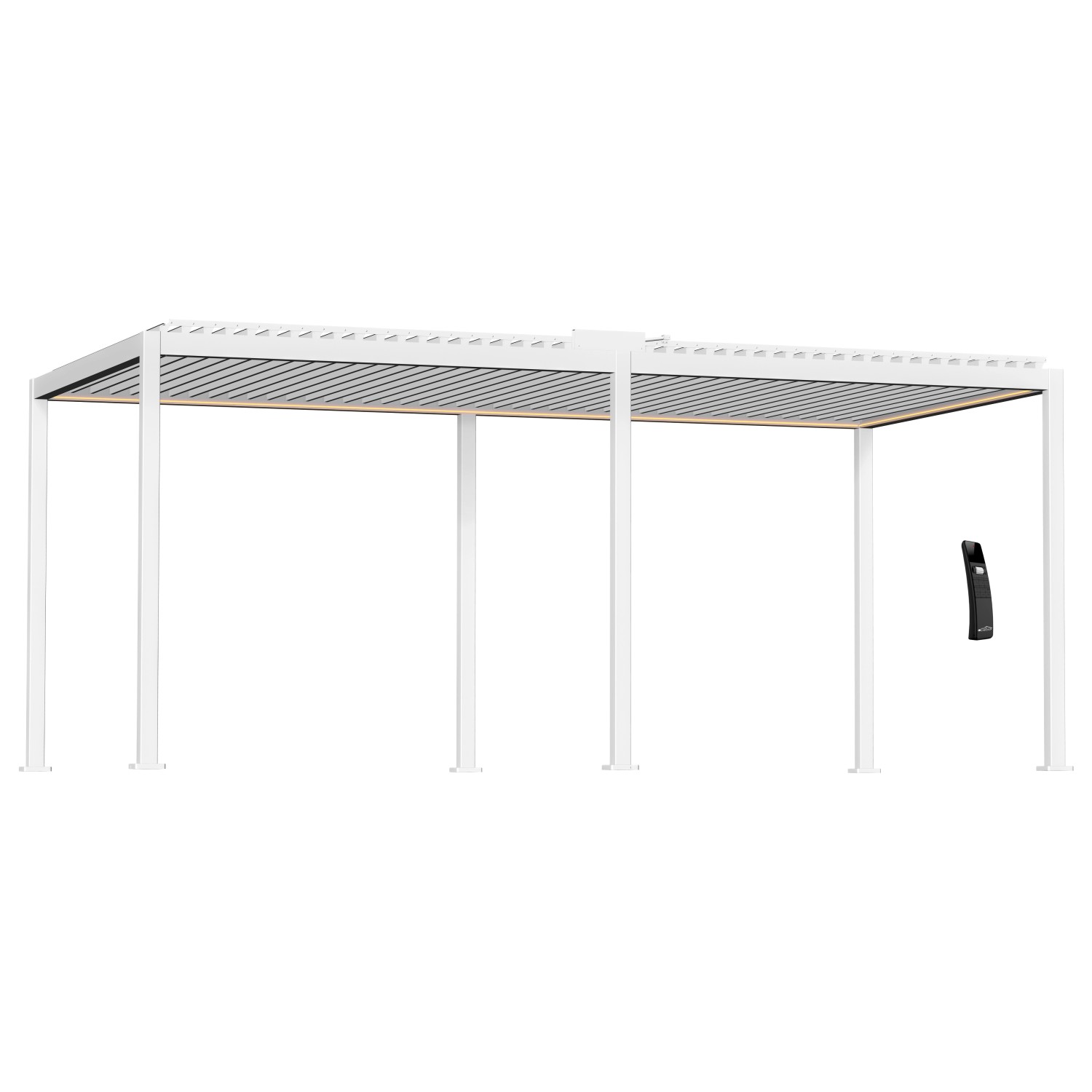 Dreamgarden Pergola 6 x 3 x 2,5 m Tropea Elektrisch Weiß Lamellendach günstig online kaufen
