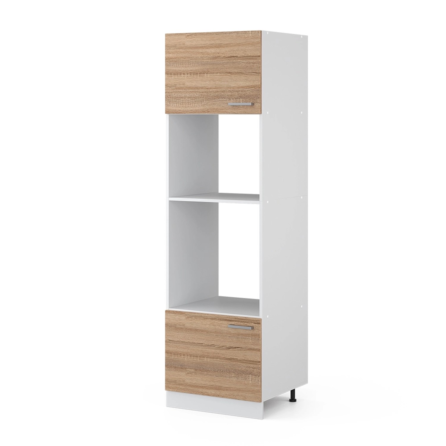 Vicco Mikrowellenumbauschrank R-Line, Sonoma/Weiß, 60 cm günstig online kaufen