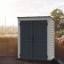 Duramax Kunststoff-Gartenhaus YardMate Pent, graues Gerätehaus mit Doppeltür, 1,6 m² Grundfläche.