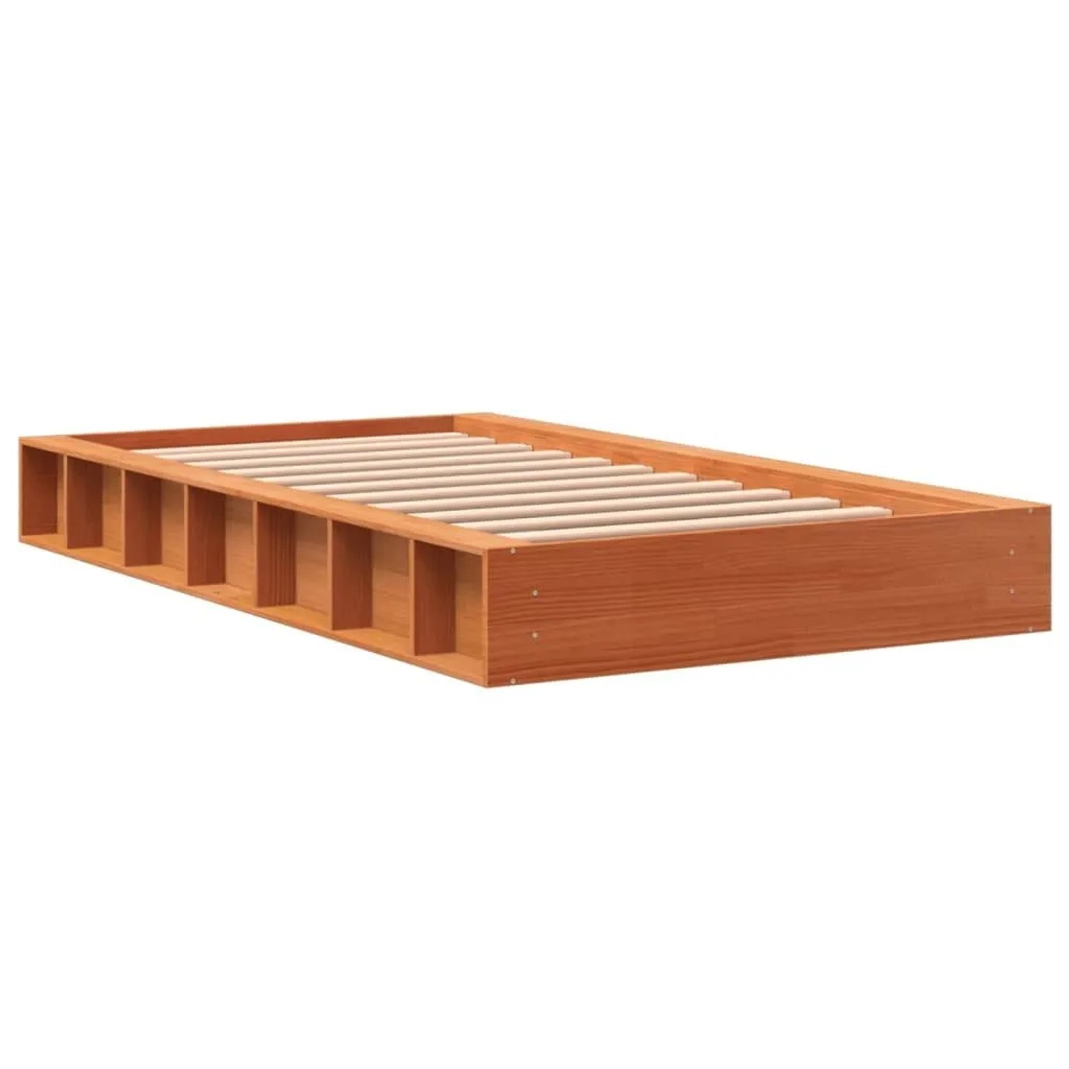 vidaXL Massivholzbett ohne Matratze Wachsbraun 100x200 cm Kiefernholz 84443 günstig online kaufen