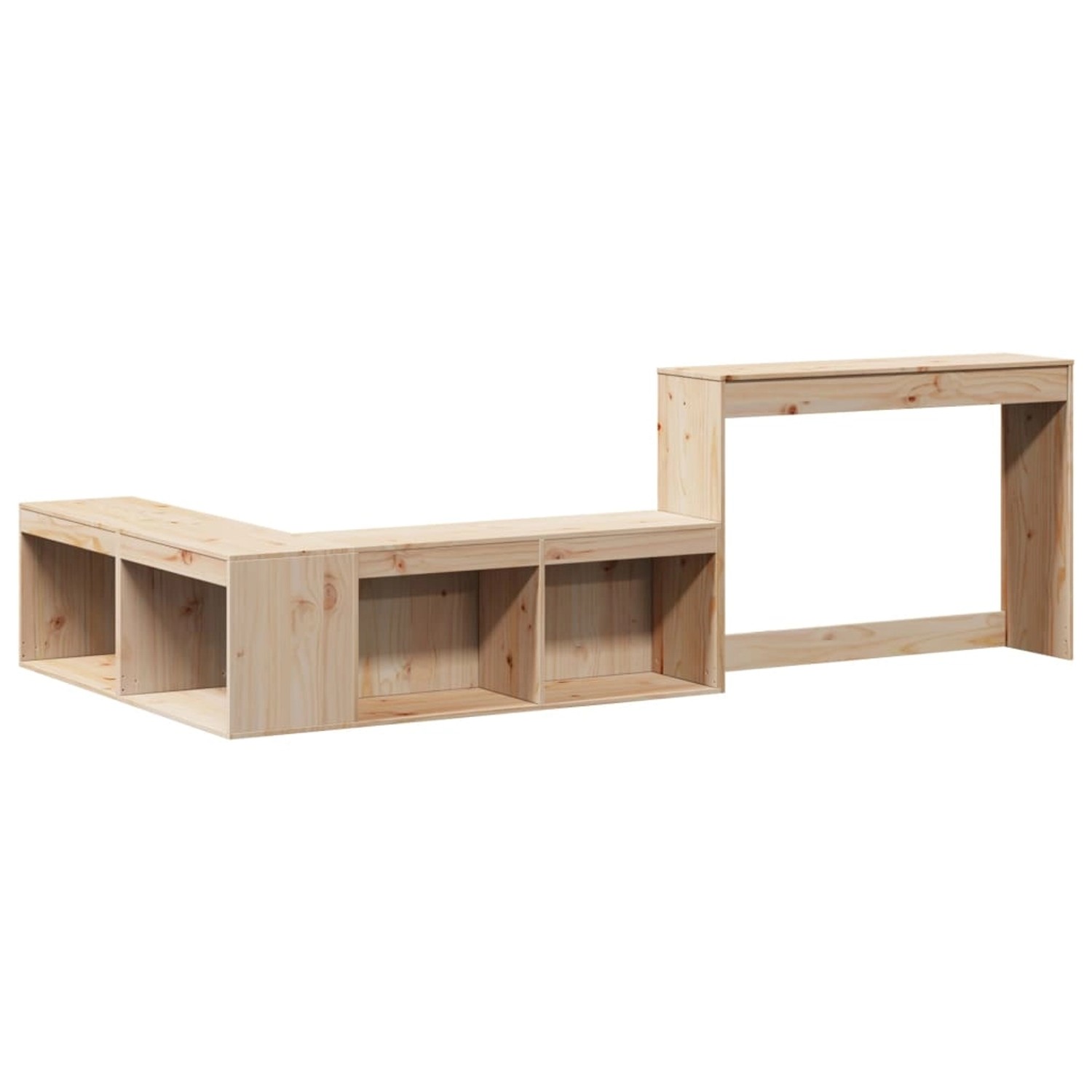 vidaXL Nachttisch mit Schreibtisch 232x112x75 cm Massivholz Kiefer 855759 günstig online kaufen