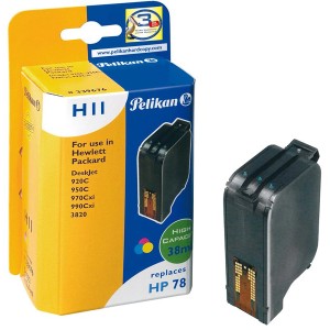 Pelikan Tintenpatrone H11 Color, 38ml, für HP Drucker. Bürobedarf für gestochen scharfe Ausdrucke.