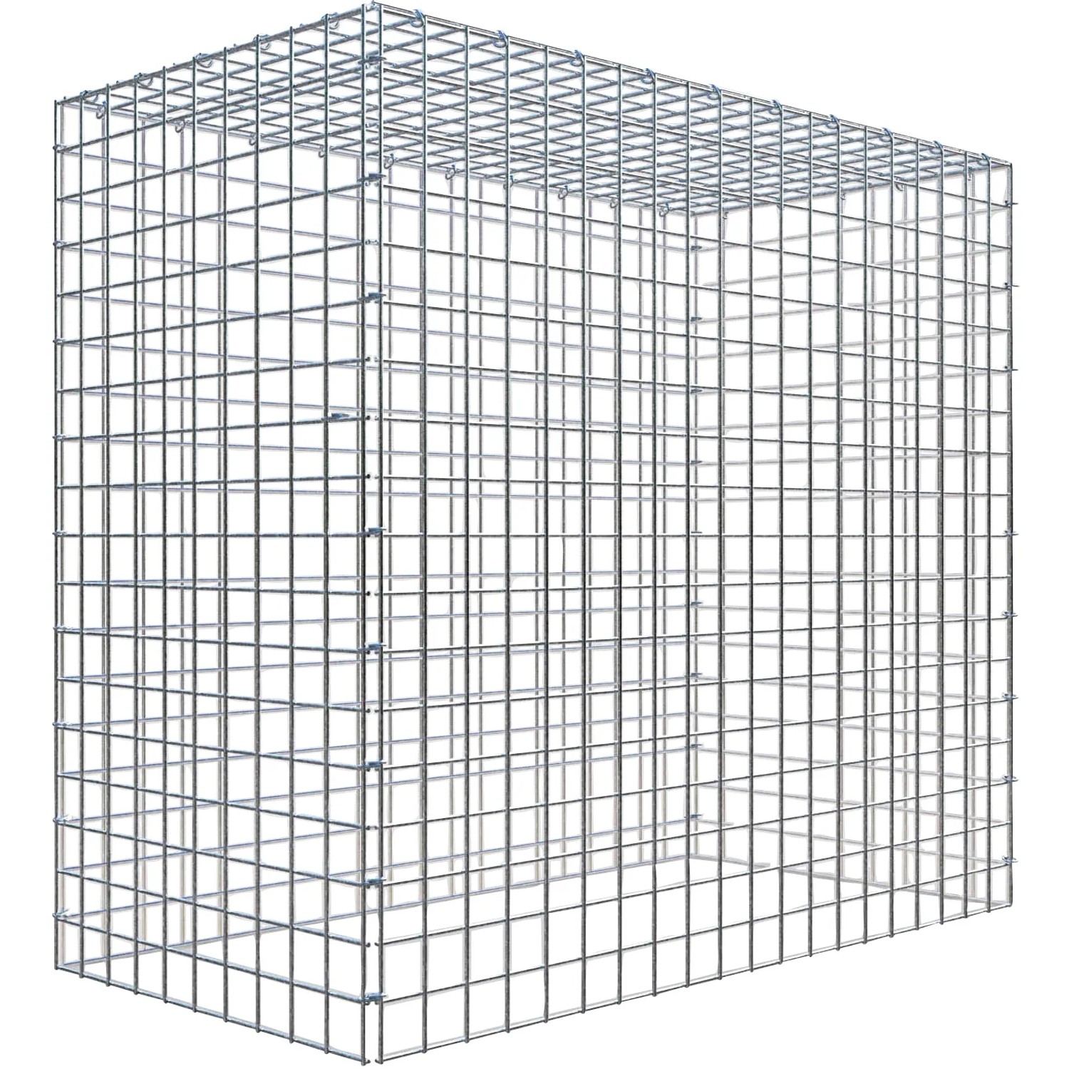 Gabiona C-Ring-Gabione-Anbaukorb Typ 3 90 x 100 x 50 cm Maschenw 5 x 5 cm