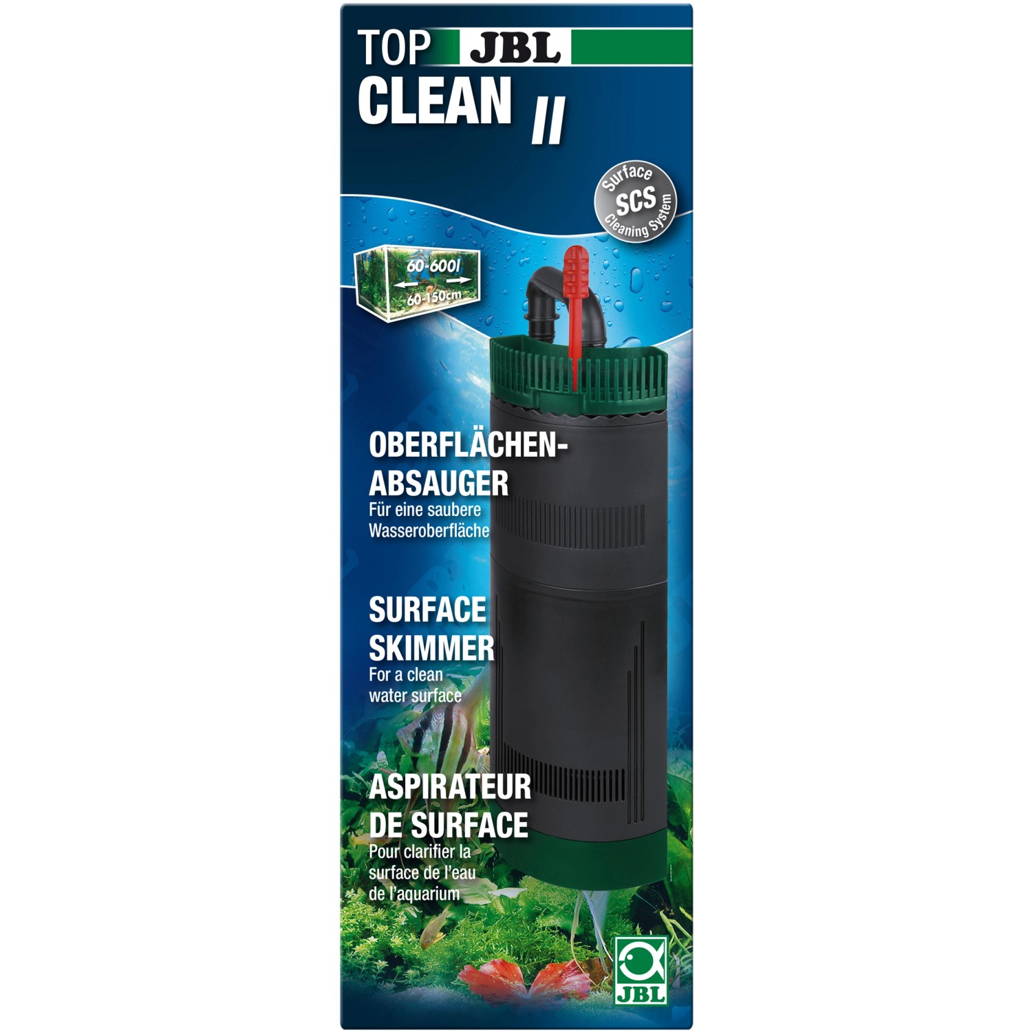 JBL TopClean II Oberflächenabsauger für Aquarien von 60-600 Liter.