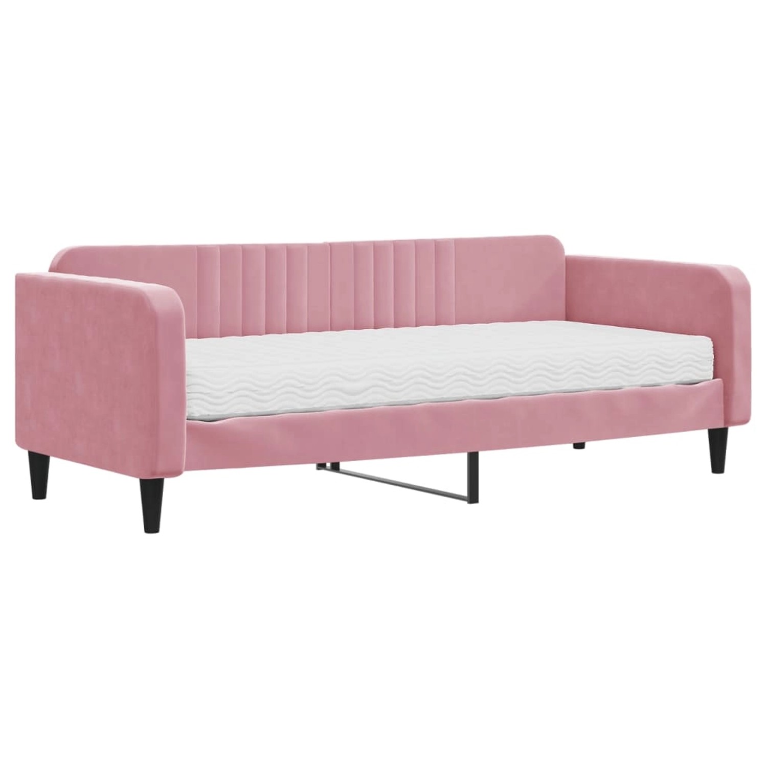 vidaXL Tagesbett mit Matratze Rosa 90x200 cm Samt 3197042