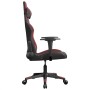 vidaXL Gaming-Stuhl mit Massagefunktion Schwarz und Weinrot Kunstleder 345430_4
