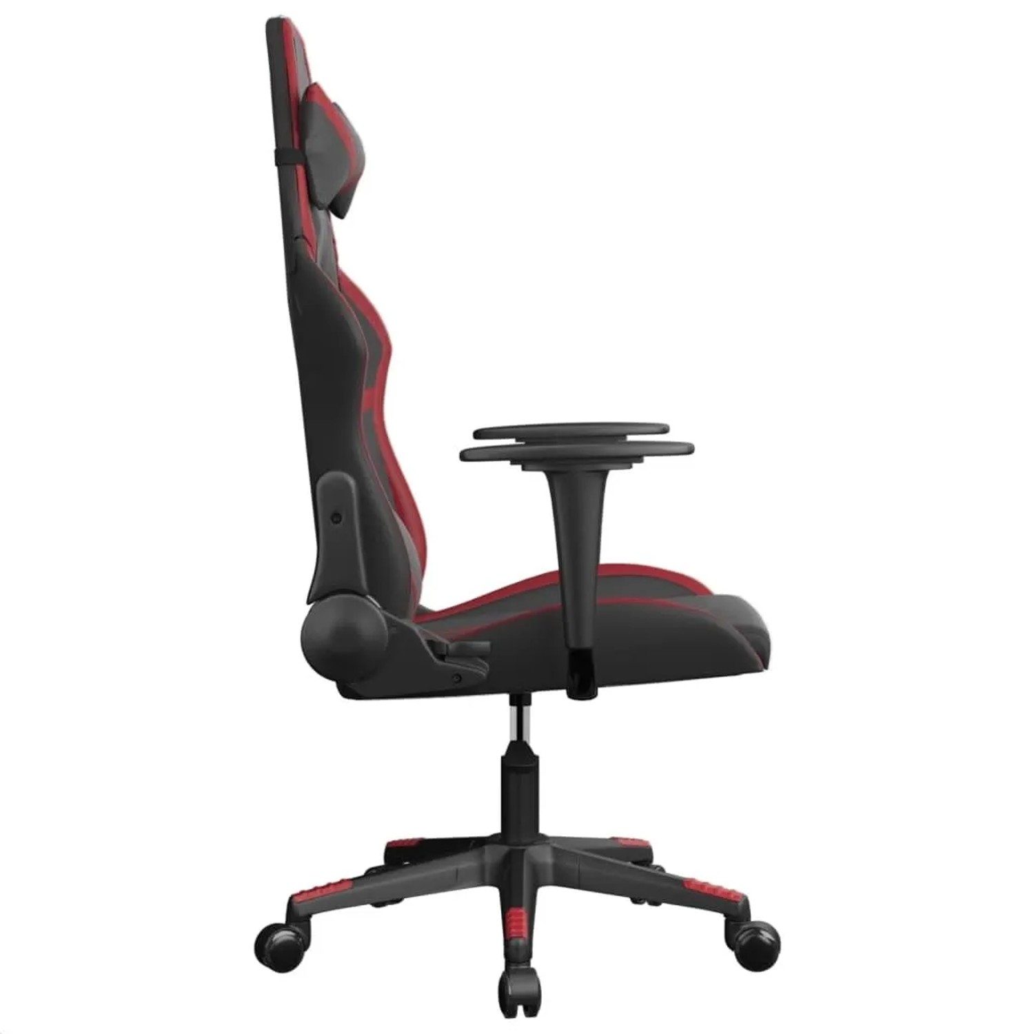 vidaXL Gaming-Stuhl mit Massagefunktion Schwarz und Weinrot Kunstleder 345430_4