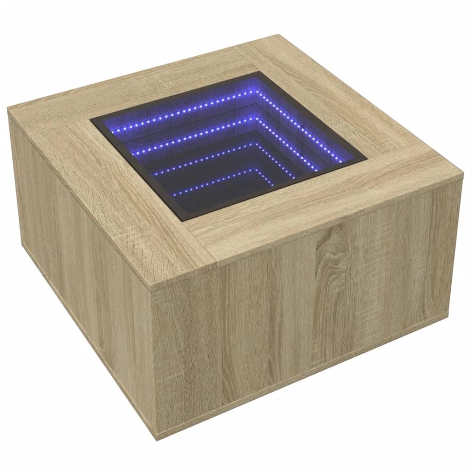 vidaXL LED-Couchtisch Sonoma-Eiche 60x60x40 cm Holzwerkstoff 847569 günstig online kaufen