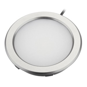 SOTECH LED Einbaustrahler STELLA, 2,5W, 2700K, Ø68mm, Edelstahloptik für Unterbauleuchten.