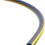 Blauer LUX-TOOLS PRO Gartenschlauch 1/2 Zoll (13 mm) mit gelbem Streifen, 30 m lang.