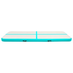 vidaXL Aufblasbare Gymnastikmatte mit Pumpe 400x100x20 cm PVC Grün 92681