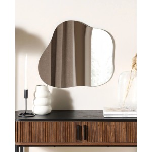 Beliani Wandspiegel BAGNEUX Silber 50x50x55