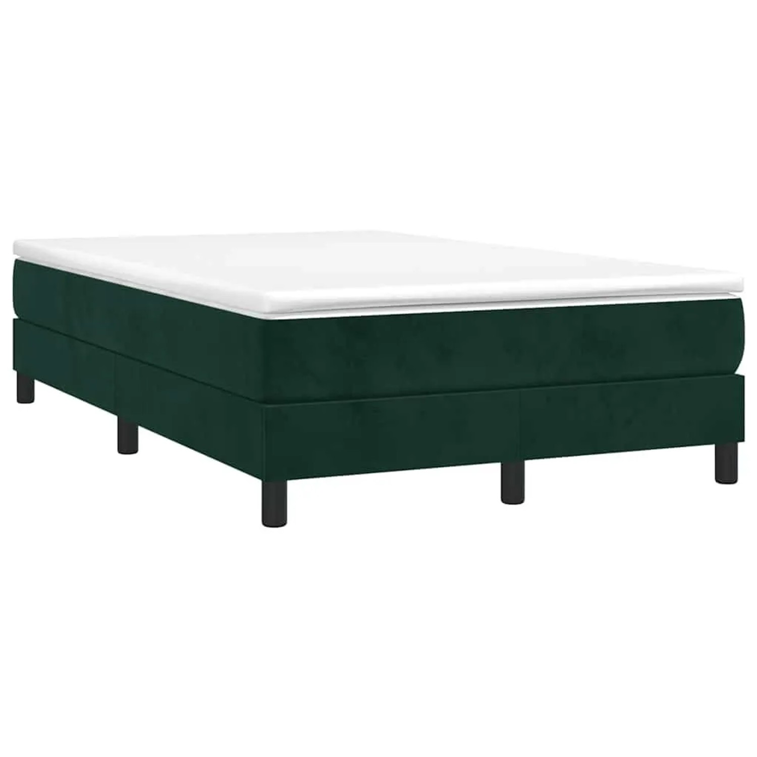 vidaXL Boxspringbett mit Matratze Dunkelgrün 120x190 cm Samt 3269680 günstig online kaufen