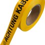 Gelbes Warnband "Achtung Kabel" mit 75 m Länge für Baustellen.