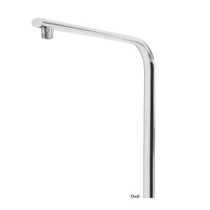 Ovale, verchromte Duscharmatur, 105 cm, von ECD Germany für Regenduschen.