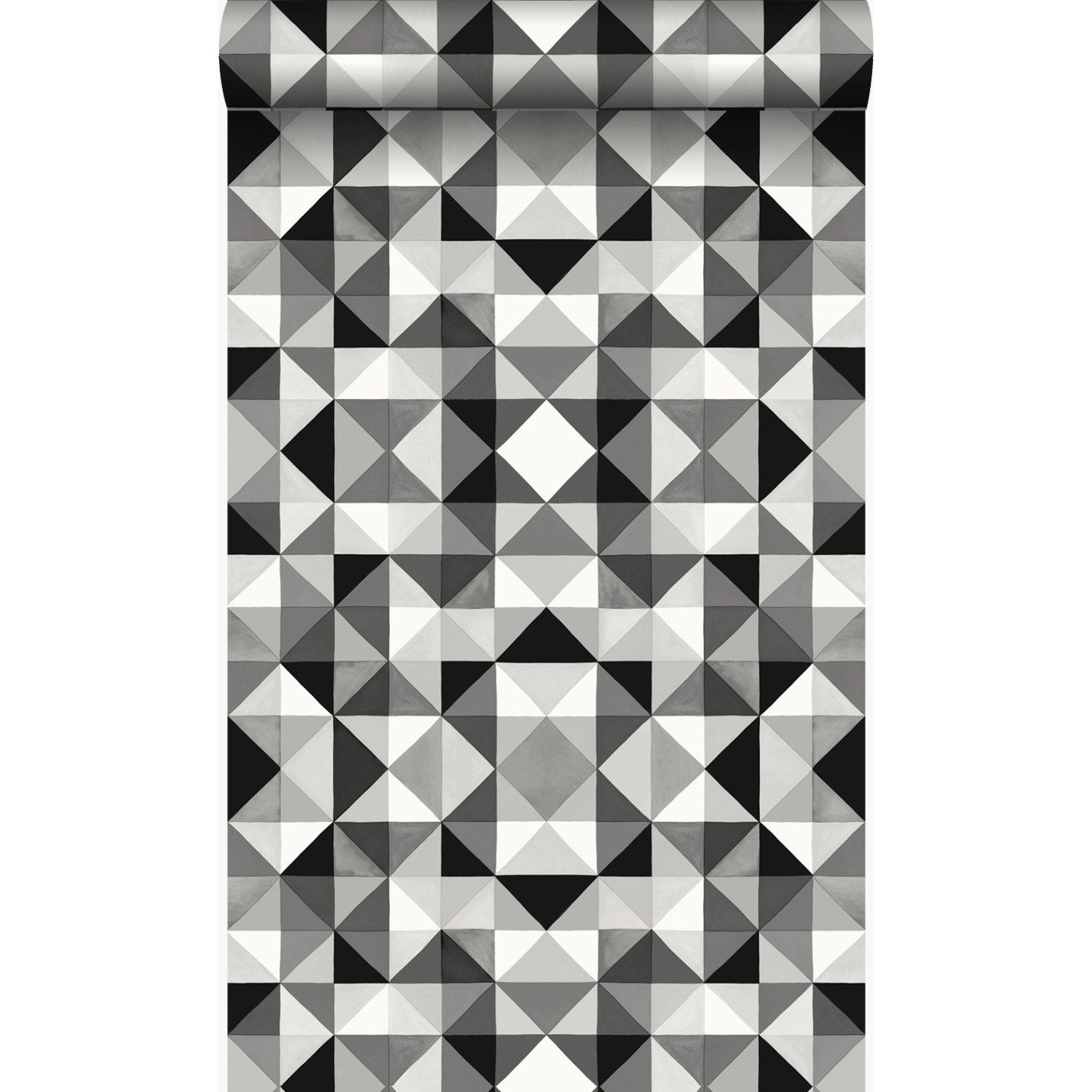 Origin Luxury Wallcoverings Tapete Kubistisches Muster Schwarz Und Weiß 53 günstig online kaufen