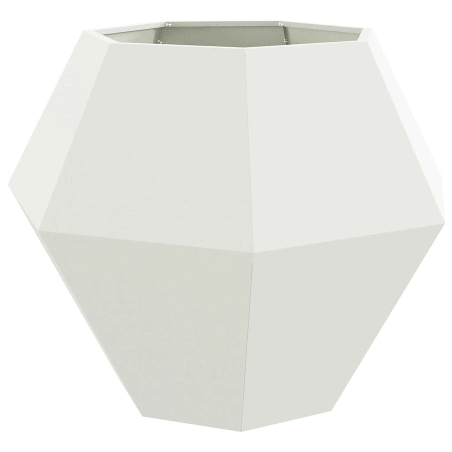 vidaXL Pflanzkübel Weiß 100 x 100 x 80 cm Stahl 884026 günstig online kaufen