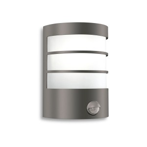 Philips Calgary LED-Außenwandleuchte mit Sensor in Anthrazit.