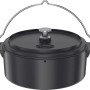 Rösle Dutch Oven Ø 35cm aus Gusseisen mit Deckel und Edelstahlbügel für Grill & Küche.