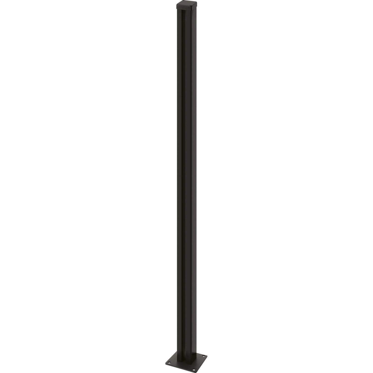 Anthrazit Vierkant-Pfosten (7x7x176 cm) für Zaunbau & Sichtschutz.