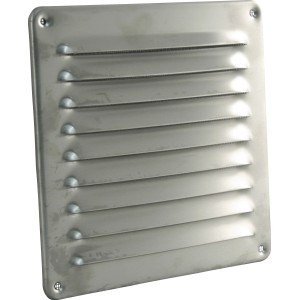 Marley Abdeckgitter, 195x195 mm, Edelstahl, Lüftungsgitter zum Anschrauben.