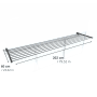 Foxydry Wäscheständer für Balkongeländer, beidseitig klappbar, 202 cm, grau.