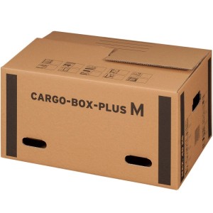 PROREGAL Mega Deal 90x Cargobox M LxBxH 600x400x300mm mit Schmetterlingsboden & Grifflöchern Doppelwellig Braun Faltkarton Umzugskarton