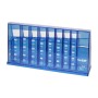 Blauer HMF Euro Münzsortierer für 1 Cent bis 2 Euro Münzen und 5/10 Euro Scheine, 24x5x12cm. Ideal für Kassieren.