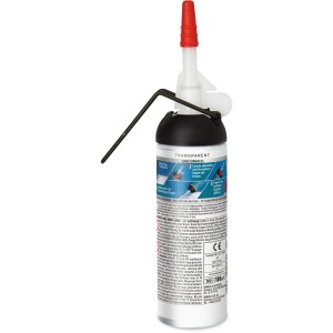 Sista Silikon Bad & Küche, transparenter Dichtstoff im 100 ml Spender.