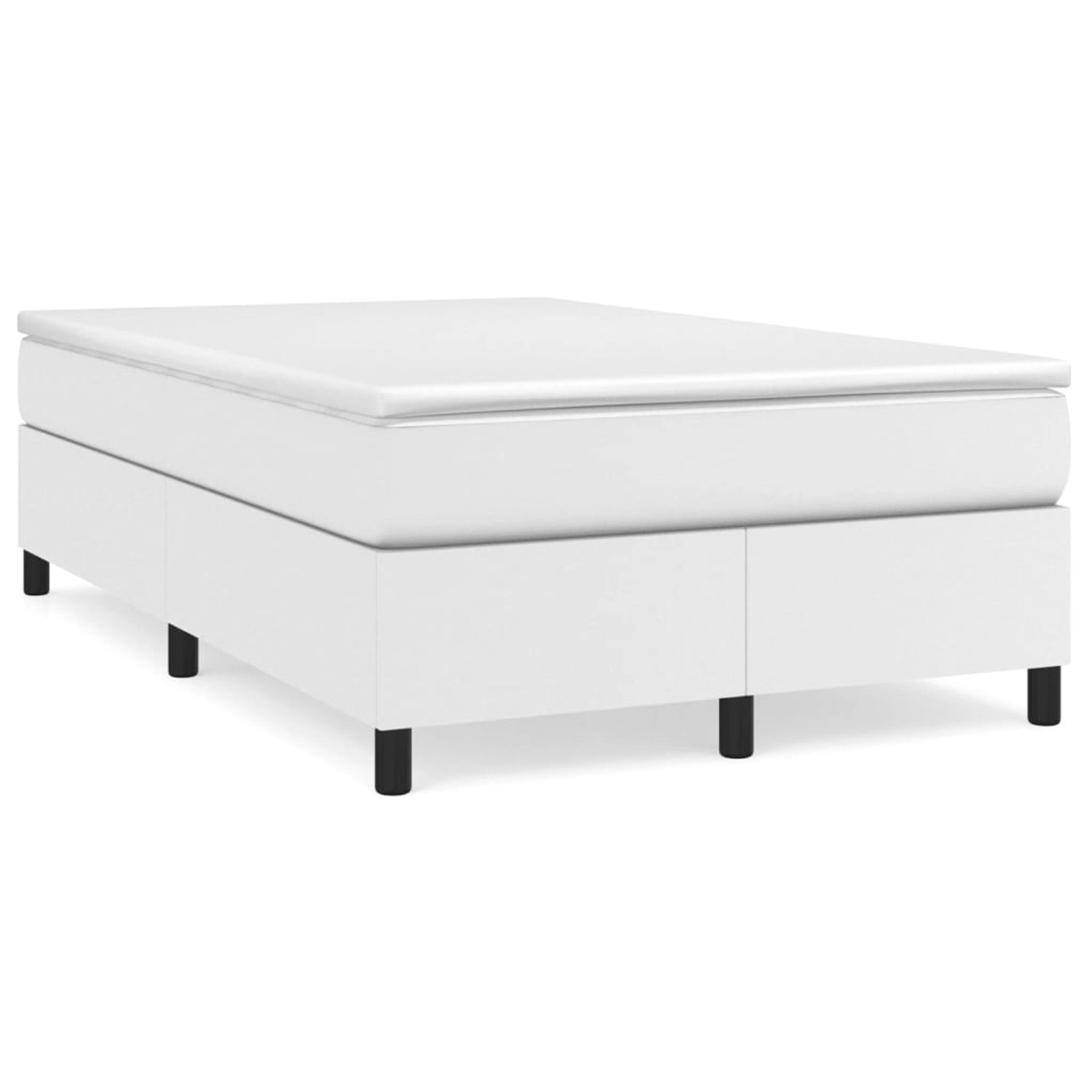 Vidaxl Boxspringbett Weiß 120x200 Cm Kunstleder günstig online kaufen