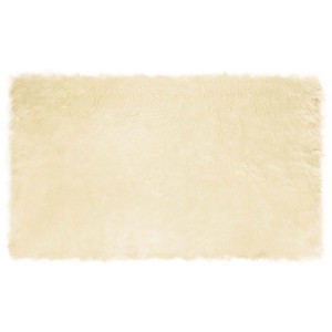 vidaXL Kunstschaffell Teppich Tafalla Creme 100 x 200 cm Polyester 42021503