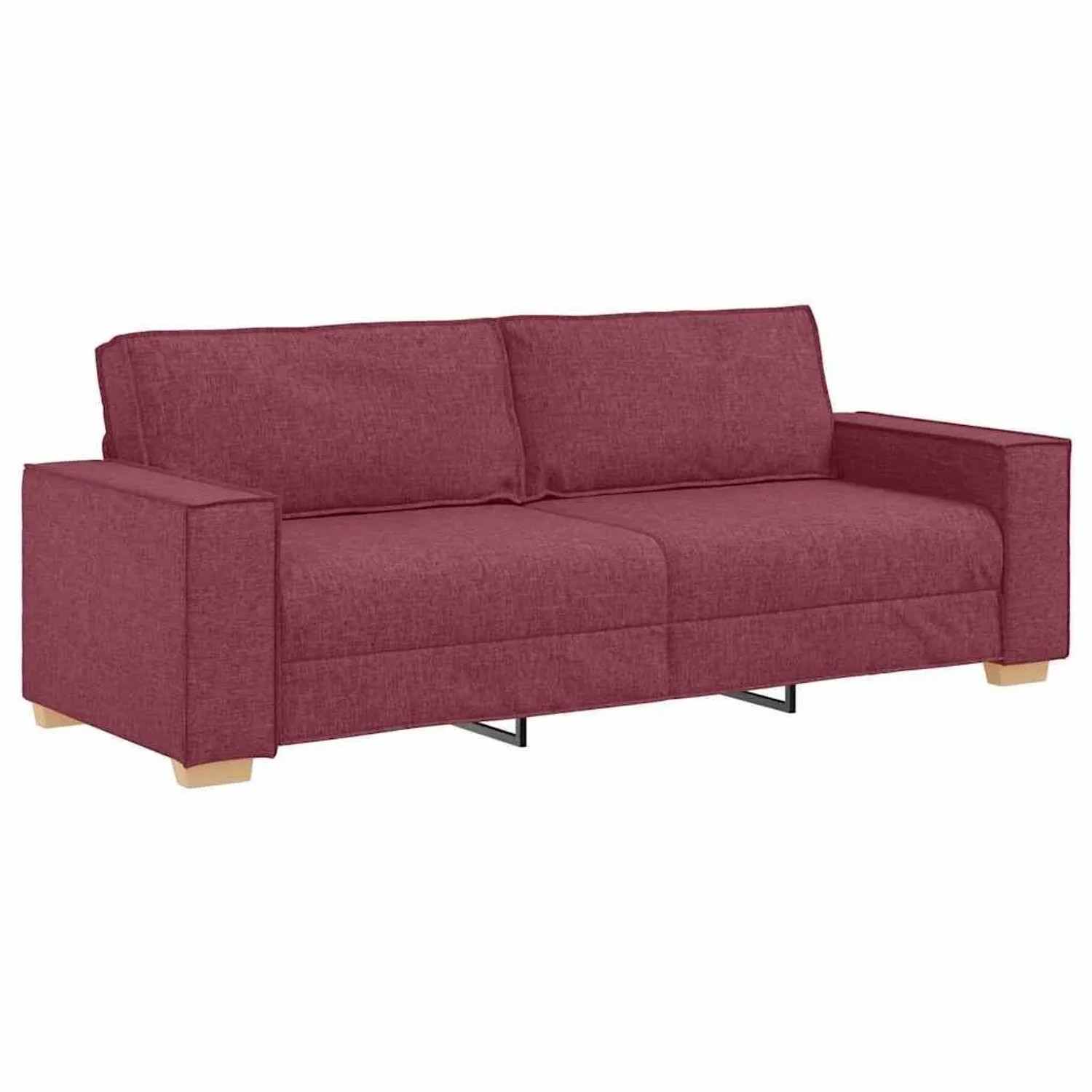 vidaXL 3-Sitzer-Sofa Weinrot 180 cm Stoff 4104993