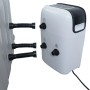 MCW Whirlpool N97: Aufblasbarer, eckiger Pool mit Heizung und Pumpe, verbunden durch Schläuche.