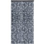 Flauschvorhang in Blau-Weiß-Silber meliert, 56x185cm, ideal als Türvorhang oder Insektenschutz.
